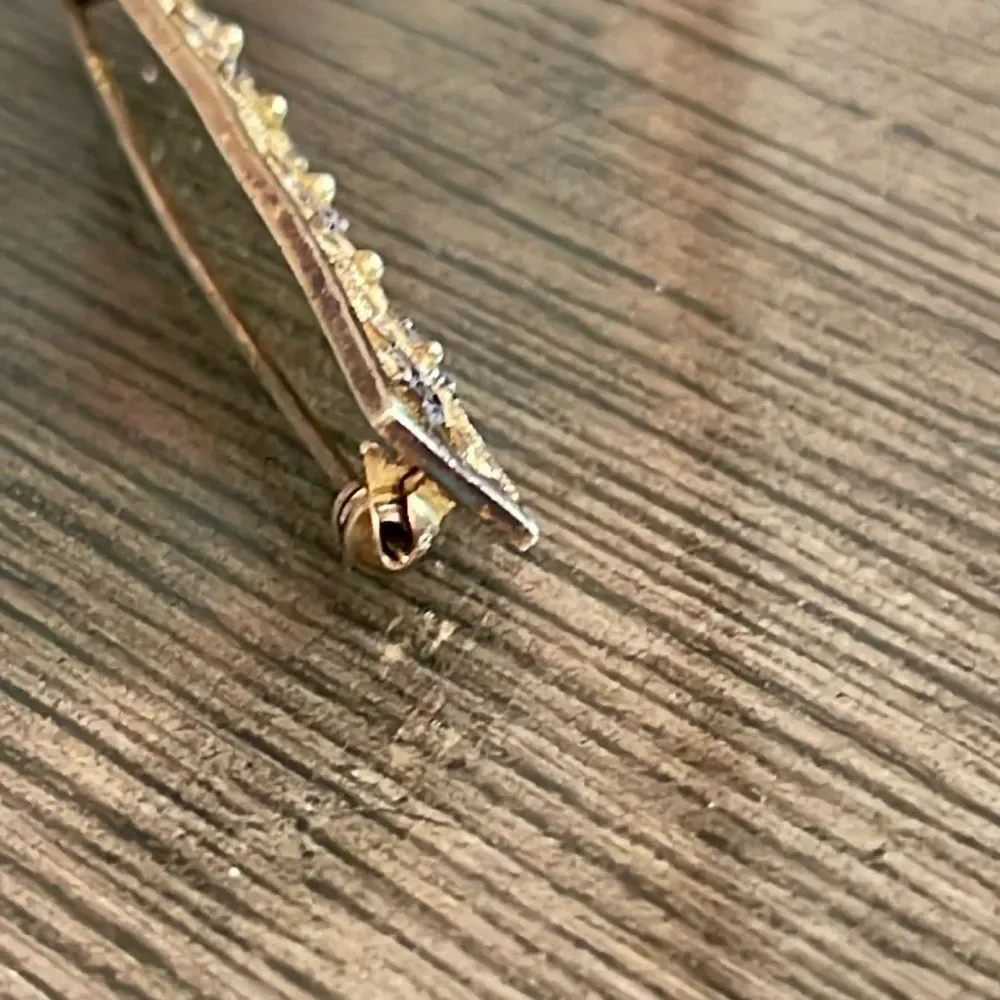 Vintage Alice Caviness Sterling and Marcasite Filigree Bar Pin